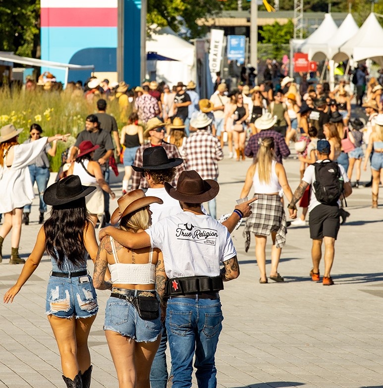 Festival goers exploring the site of the LASSO Montreal Festival