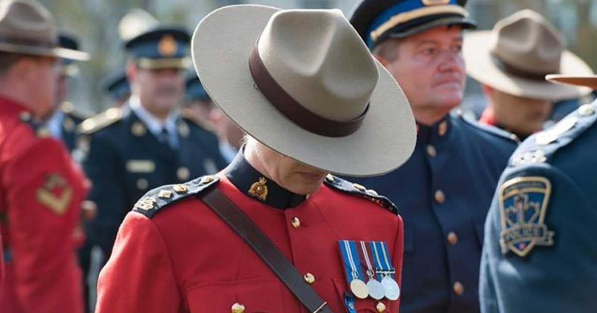 Woman wearing the RCMP uniform