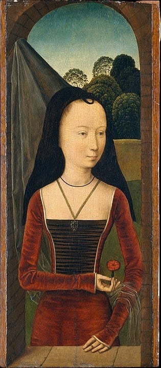 Noble French lady wearing the hennin