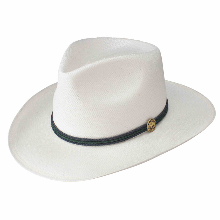 Chapeau Cowboy Woodrow Bande brune Paille Shantung STETSON