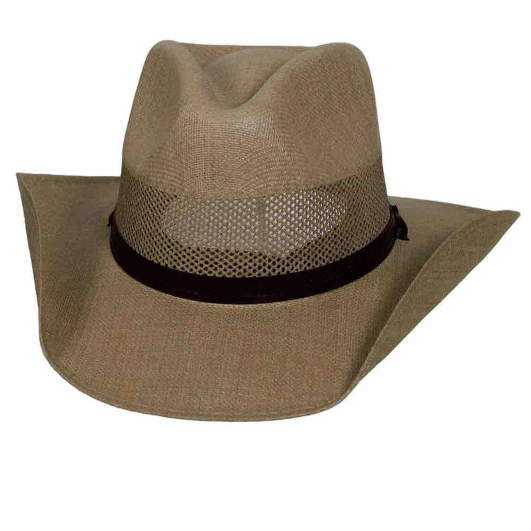 Chapeau cowboy paille Florence Western Curled