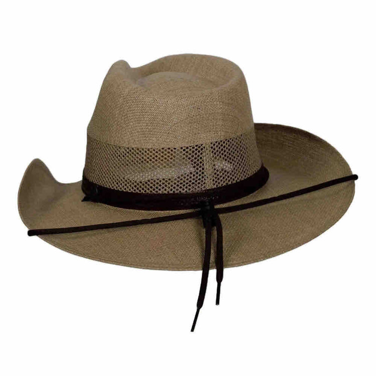 Chapeau cowboy paille Florence Western Curled