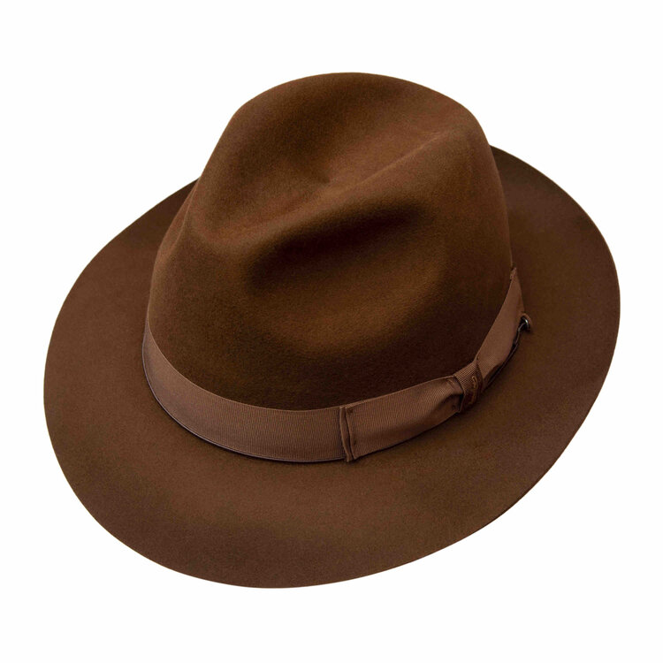 Beaver Fur Felt Waterproof Fedora Hat BORSALINO