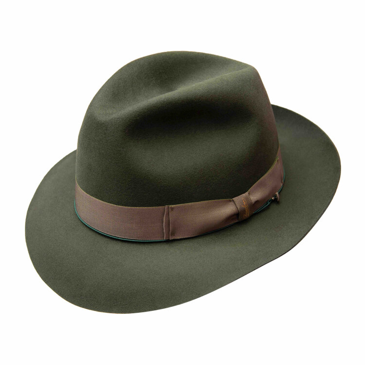Beaver Fur Felt Waterproof Fedora Hat BORSALINO