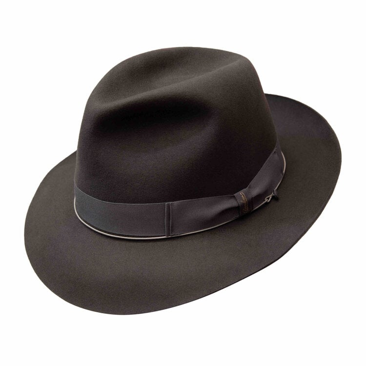 Beaver Fur Felt Waterproof Fedora Hat BORSALINO