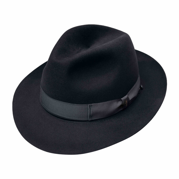 Beaver Fur Felt Waterproof Fedora Hat BORSALINO