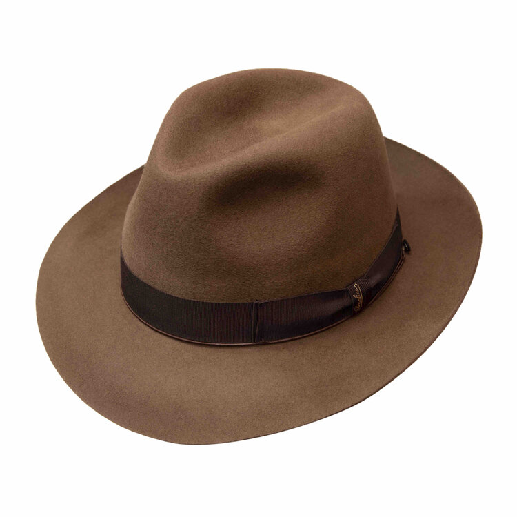 Beaver Fur Felt Waterproof Fedora Hat BORSALINO