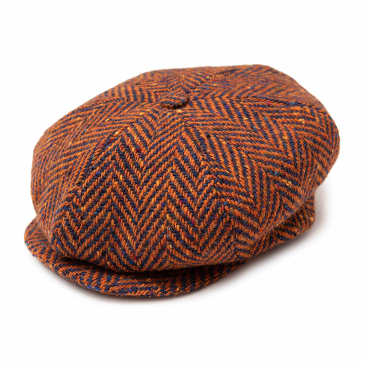 Casquette Peaky Chevrons HENRI HENRI Donegal Tweed