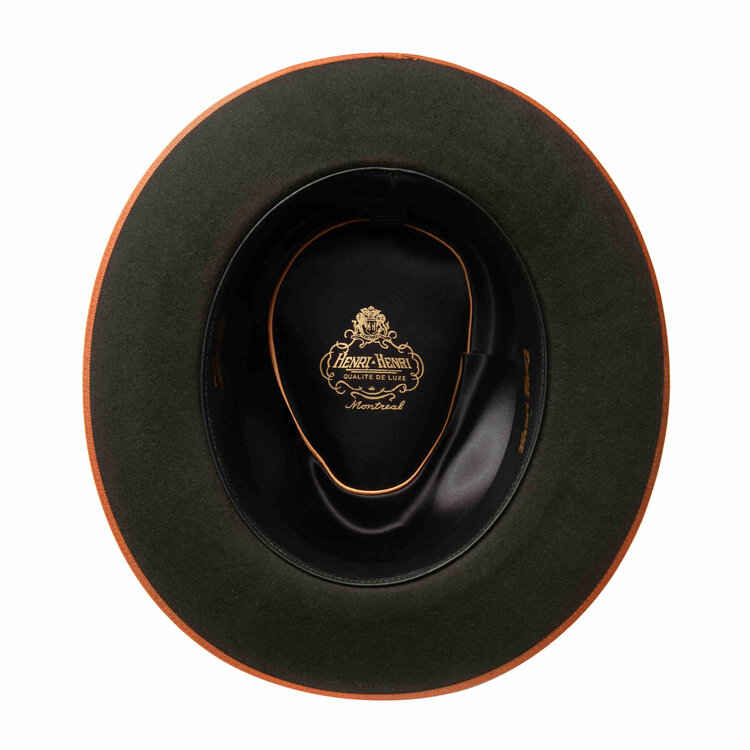 Henri Two tone Fur Felt Teardrop Fedora Hat HENRI HENRI