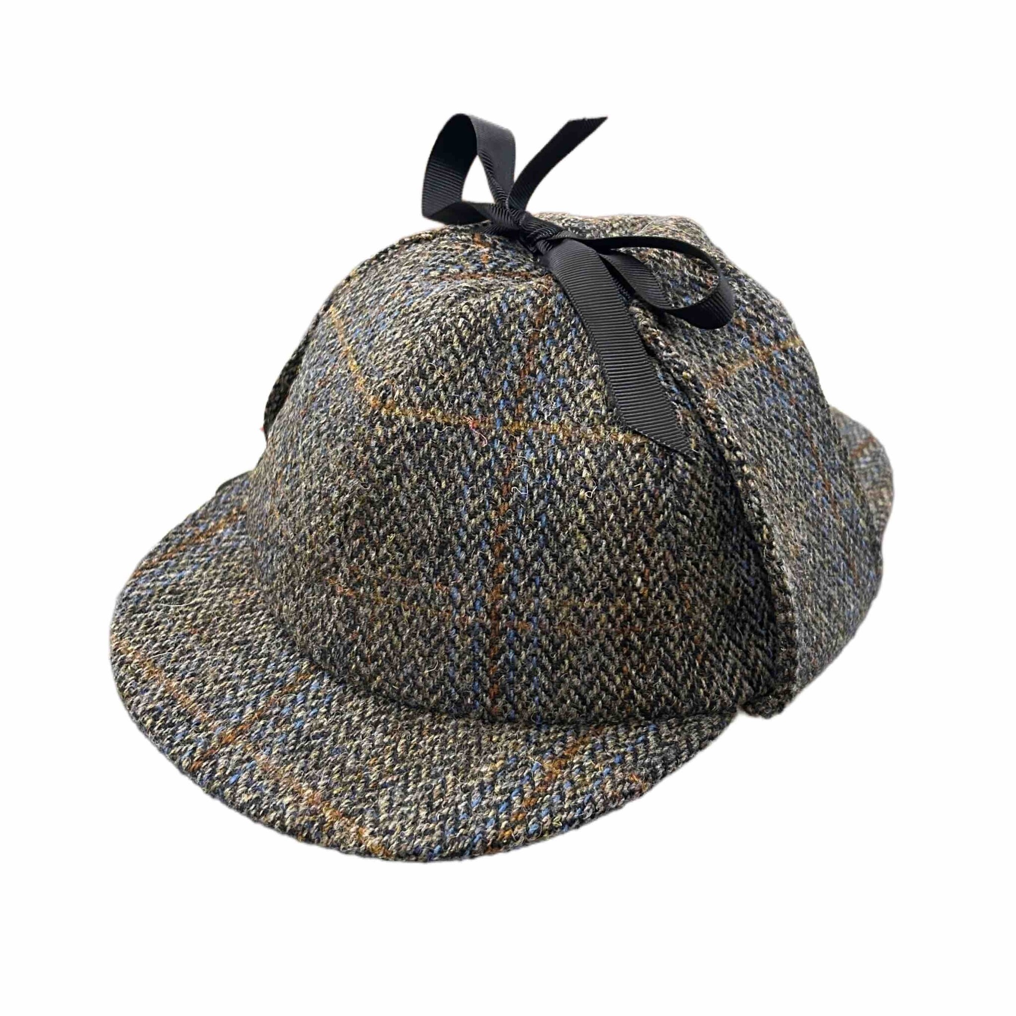 Casquette Sherlock Holmes Deerstalker - Laine Mélangée, Taille Unique, Khaki, Neuf Avec Étiquettes