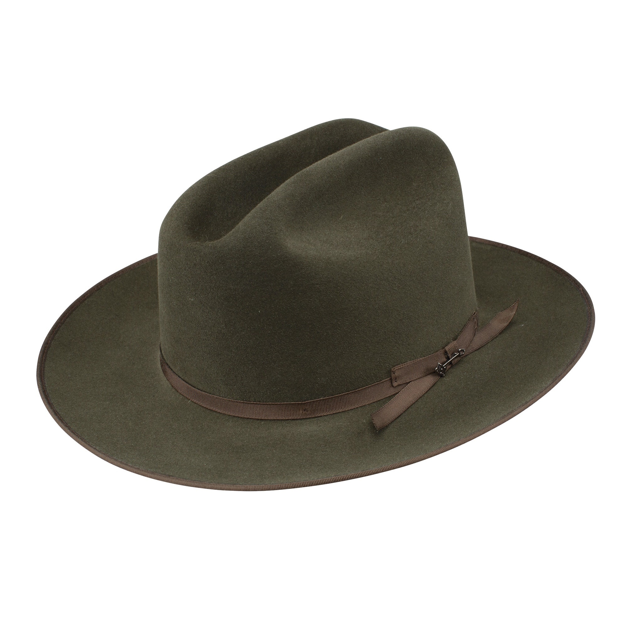 cowboy hat open road deluxe sage by stetson on white background