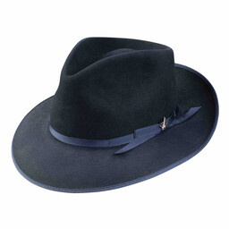 Stratoliner fedira in navy by Stetson made in Rabbot fur felt