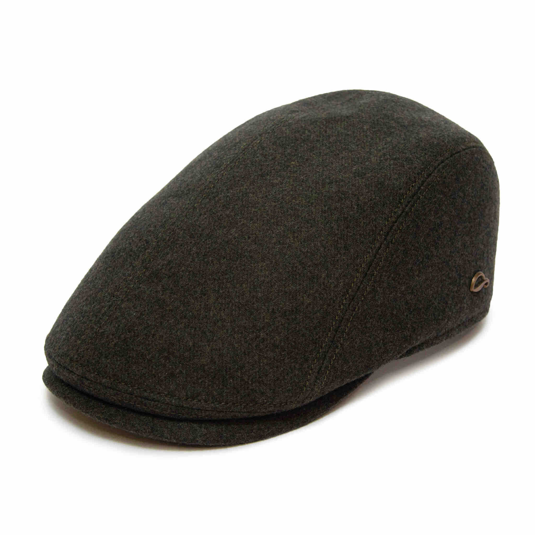 A grey Classic cap with an olive tint made of wool and goretex by gottmann  with a sporty look