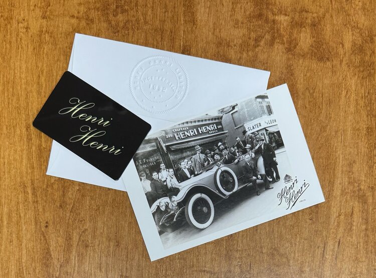 Carte Cadeau Montant Personnalisable HENRI HENRI