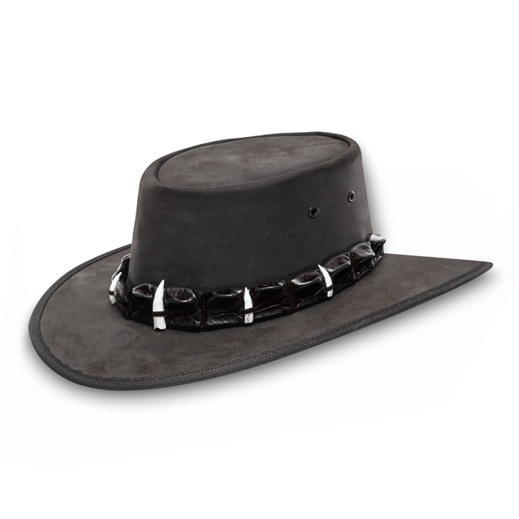 Outback Crocodile Leather Outdoors Hat BARMAH