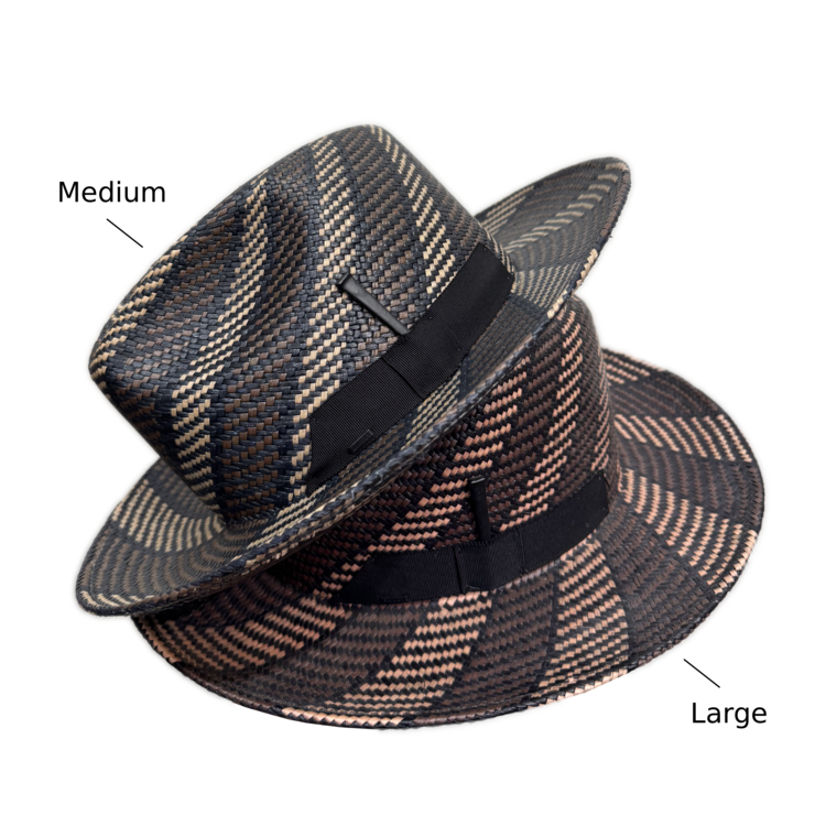 Chapeau Paille Panama Rayé Fedora Giles BAILEY