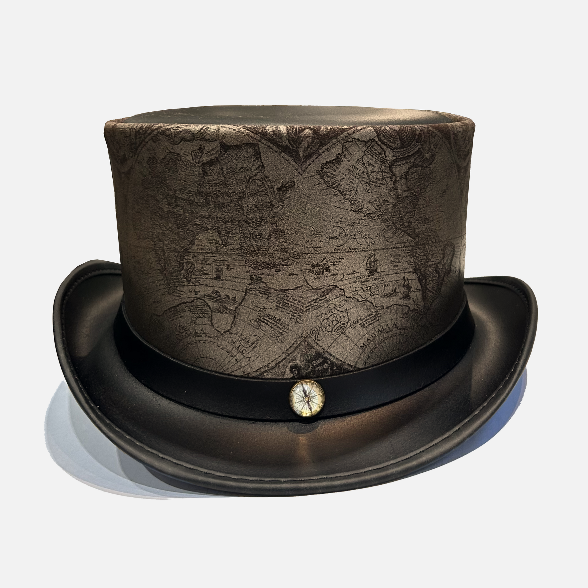 hAtlas Etched Leather Top Hat AMERICAN HAT | Henri Henri