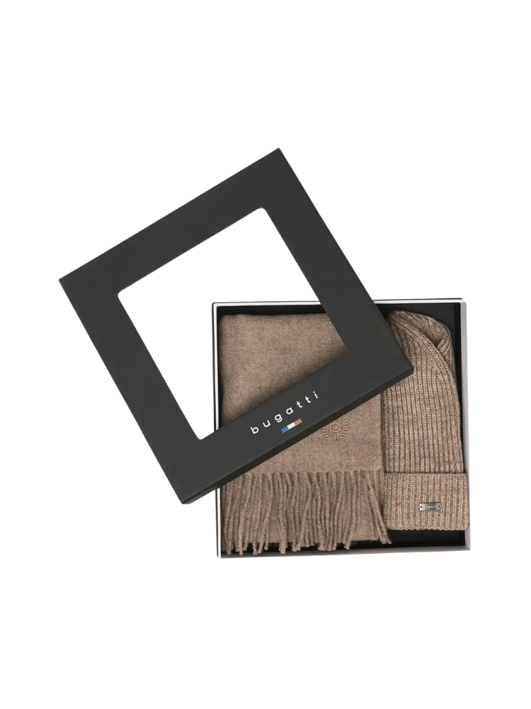 Coffret Cadeau Tuque - Foulard Laine vierge BUGATTI