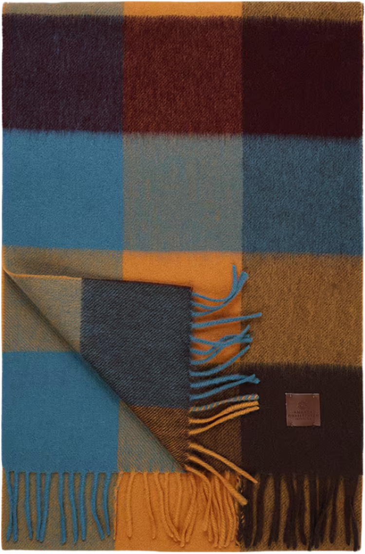 Amanda Christensen Colorful Wool Checked Scarf 440796 Amanda Christensen