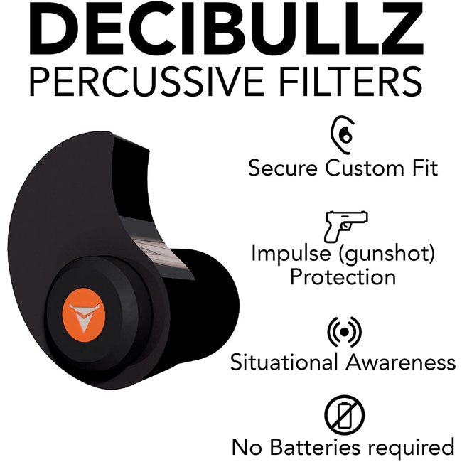 Decibullz Custom Molded Percussive Filters BLK