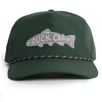 Duck Camp Qucik Dry Hat Logo Trout Pine