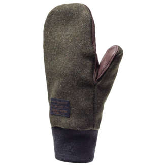 Filson Leather Palm Mackinaw Wool Mittens Forest Green