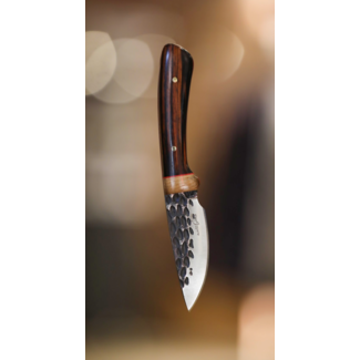 William's Knife Co. Hammered Keowee - Cocobolo / Curly Heart Pine