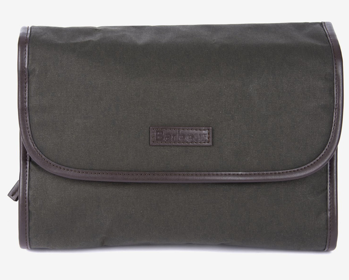 Barbour Leather Washbag - Brown