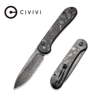 Civivi Elementum Button Lock Carbon Fiber/Damascus