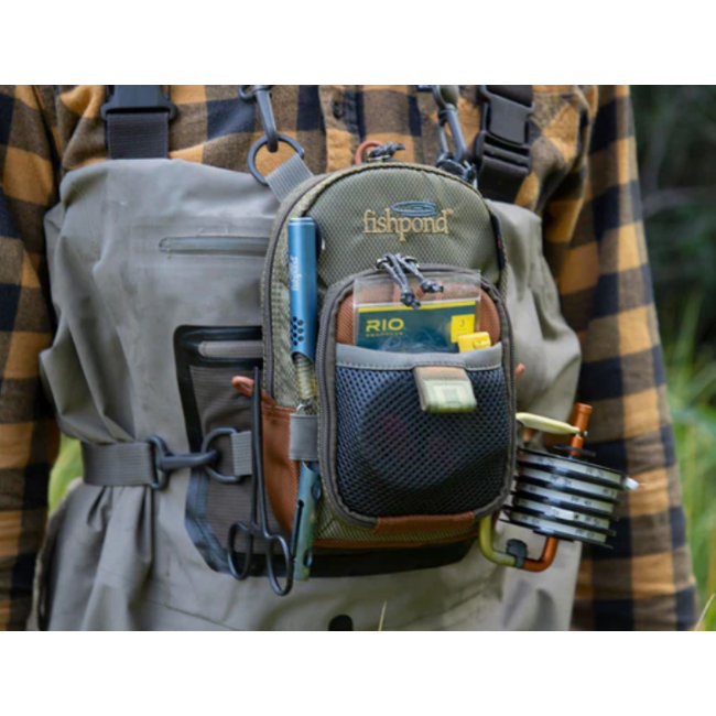 Fishpond San Juan Vertical Chest Pack - Sand/Saddle Brown