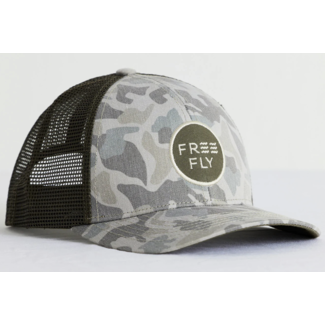 Free Fly Camo Trucker Hat - Barrier Island Camo