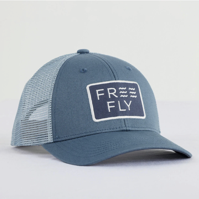 Free Fly Wave Trucker Hat Slate Blue