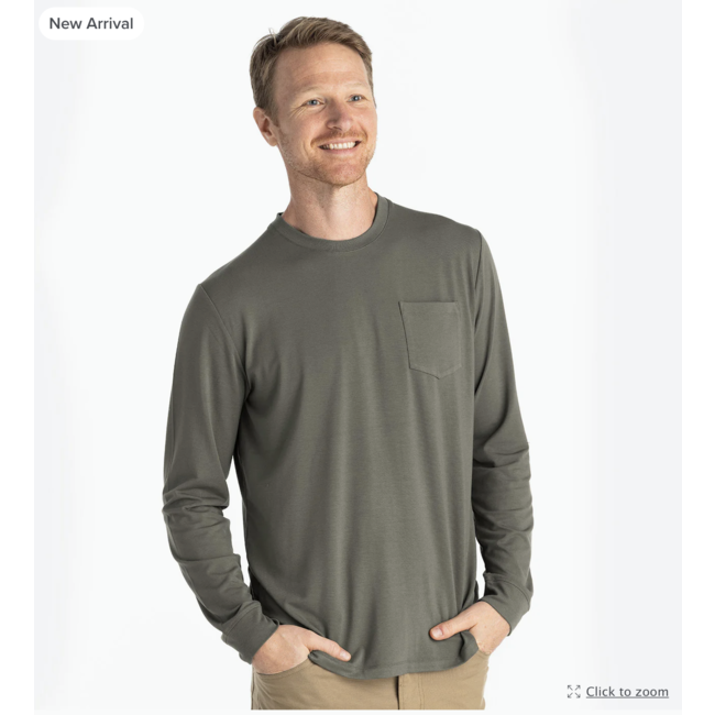 Free Fly Men's Bamboo Flex Long Sleeve Pocket Tee