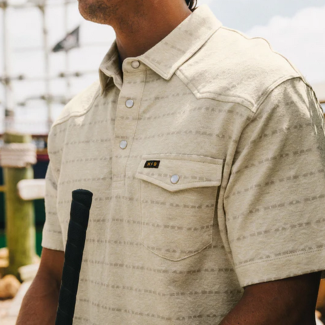 Howler Brothers Ranchero Jacquard Polo : Chiba Jacquard : Crème