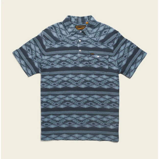 Howler Brothers Ranchero Jacquard Polo : Zango Jacquard : Blue Shimmer