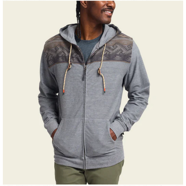 Howler Brothers Shaman Hoodie : Deep Grey / Herrador Jacquard