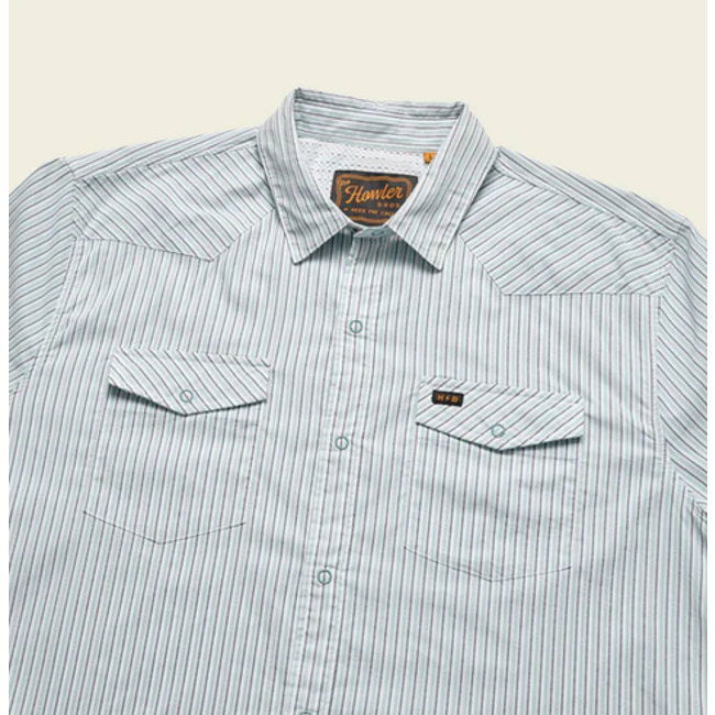 Howler Brothers H Bar B Tech Longsleeve : Gambler Stripe : Off White