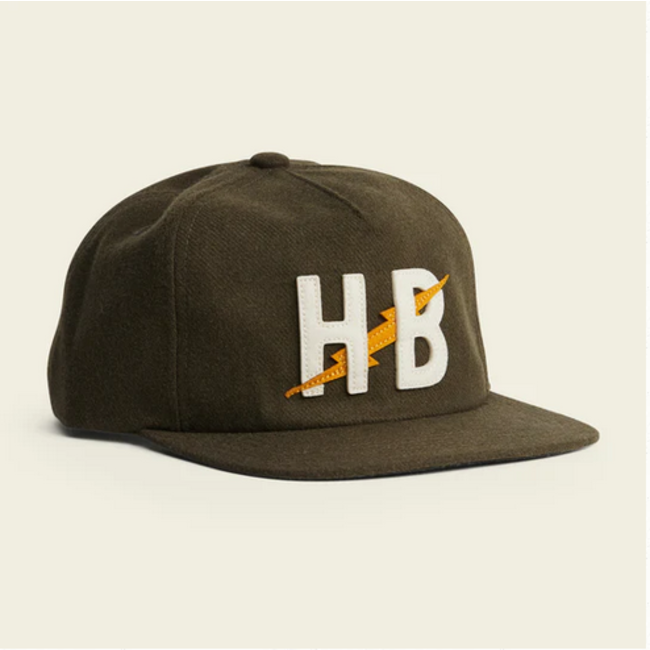 Howler Brothers Unstructured Snapback Hats : Big HB : Dark Olive