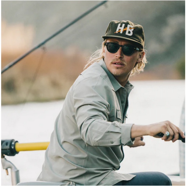 Howler Brothers Unstructured Snapback Hats : Big HB : Dark Olive