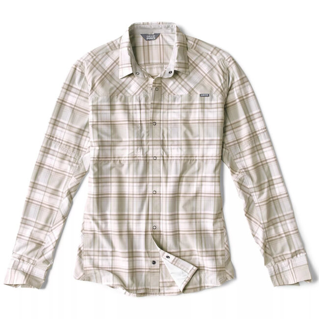 Orvis Pro Stretch Long Sleeve Shirt Mist Plaid