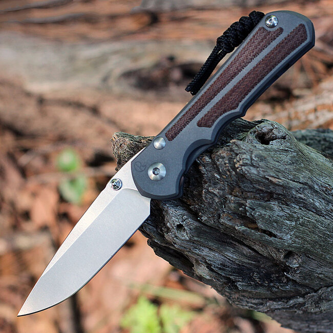 Chris Reeve Knives Large Inkosi Inlay Micarta Canvas Natural Drop Point