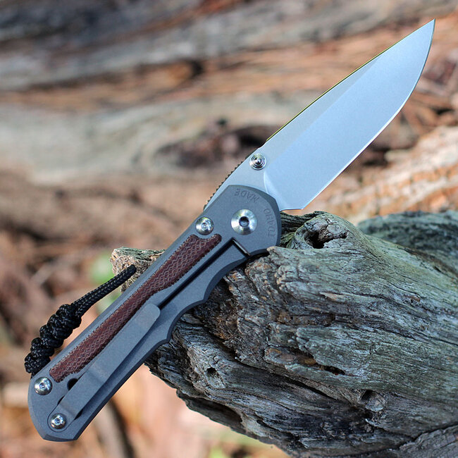 Chris Reeve Knives Large Inkosi Inlay Micarta Canvas Natural Drop Point