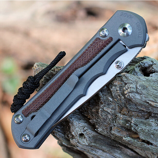 Chris Reeve Knives Large Inkosi Inlay Micarta Canvas Natural Drop Point