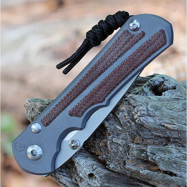 Chris Reeve Knives Large Inkosi Inlay Micarta Canvas Natural Drop Point