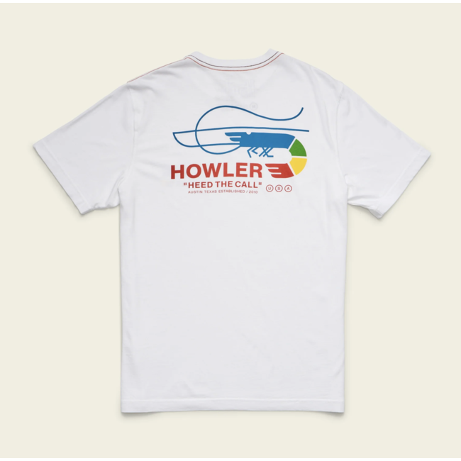 Howler Brothers Cotton T-Shirt - Skrimp : Vintage White