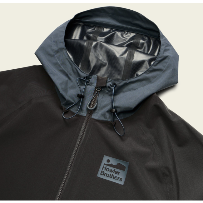 Howler Brothers Storm Splitter Rain Shell - Antique Black / Dark Slate