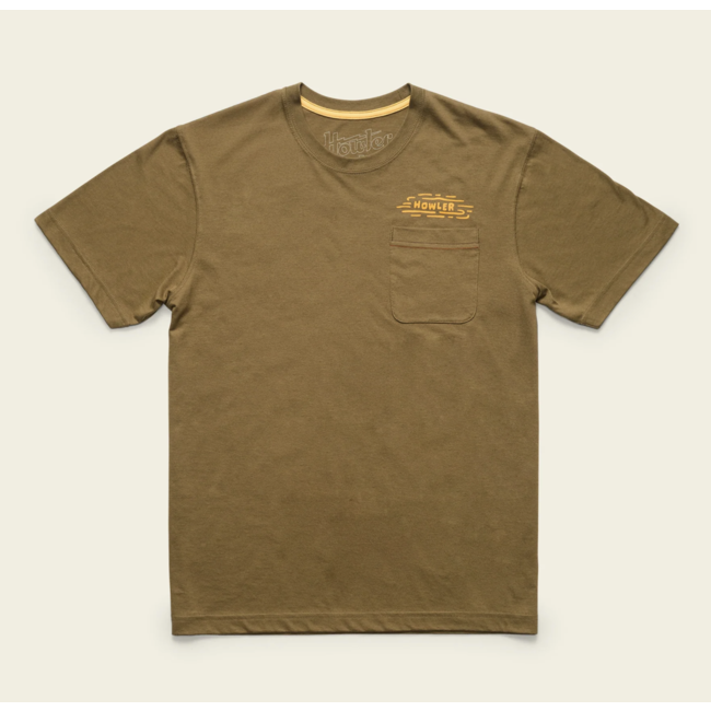 Howler Brothers Pocket T-Shirt - Squatch Rider : Ivy Green