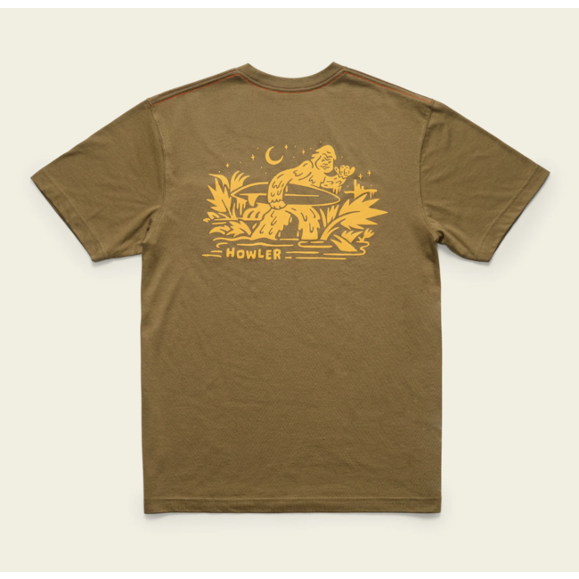 Howler Brothers Pocket T-Shirt - Squatch Rider : Ivy Green