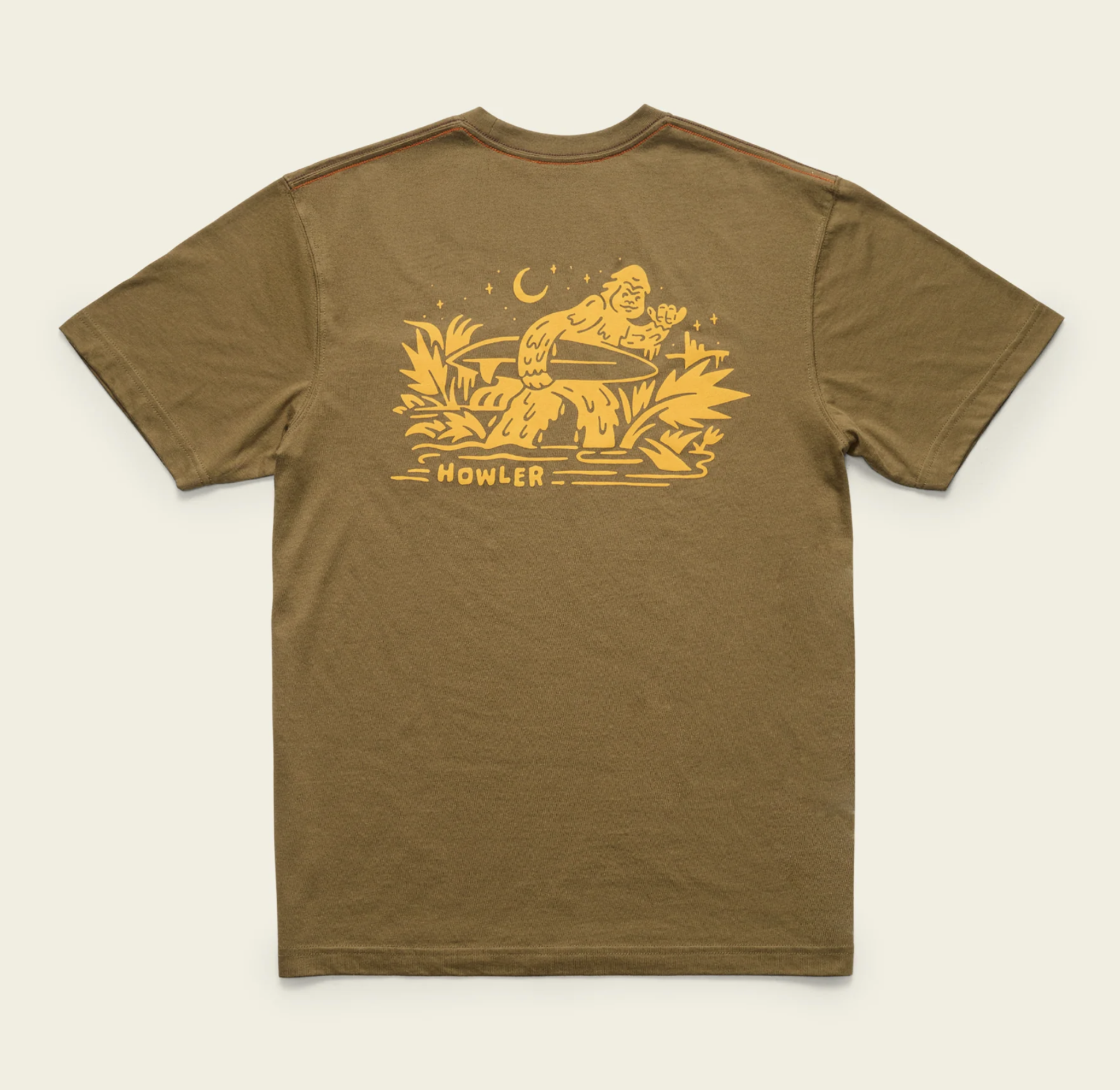 Pocket T-Shirt - Squatch Rider : Ivy Green - The Gadget Company