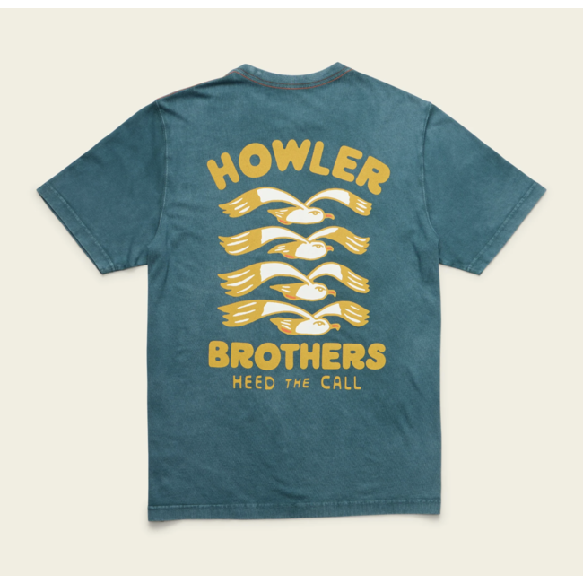 Howler Brothers Cotton T-Shirt - Flocka Seagulls : Storm